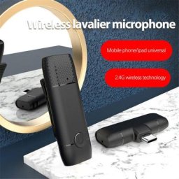 Lavalier – microphone radio sans fil réduction du bruit 5.0 manger téléphone portable en direct