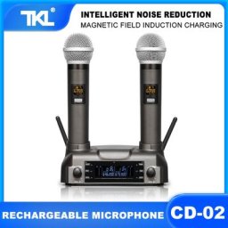 TKL-Microphone sans fil aste système de micro UHF 100 canaux karaoké portée de 60 mètres