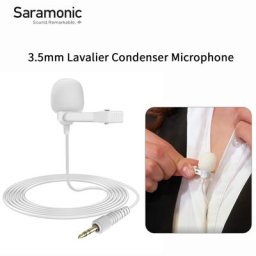Saramonic – Microphone Lavalier à condensateur SR-M1W mm TRS pour appareils photo reflex