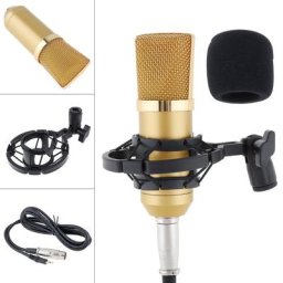 Microphone professionnel à condensateur BM-700 métallique avec contrôle de circuit et grande tête à