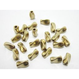 Perles d'Espacement Torsadées en Laiton Brut Accessoires de Curseur 8x4.5mm 50 Pièces R1418