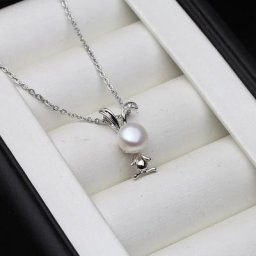 Collier de perles d'eau douce vintage pour femmes fourmi noire blanche perle naturelle cadeau