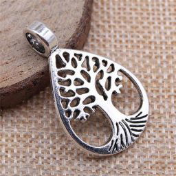WYSIWYG-Breloques Arbre de Vie en Alliage de Zinc 21x35mm 10 Pièces Pendentifs Anciens en Argent