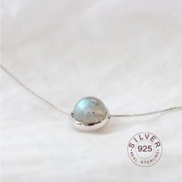 Collier en argent regardé 925 véritable pour femme perle de pierre de lune colliers de la