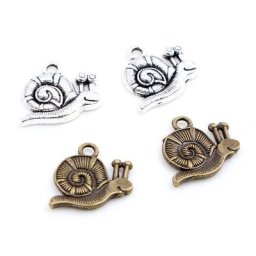 18x15mm 15 pièces Antique tibétain argent plaqué Bronze escargots fait main pendentif à breloques: