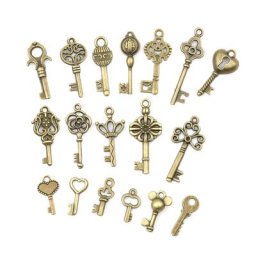 Pendentifs vintage en bronze pour la création de colliers 18 pièces accessoires de bricolage look
