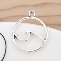 Pendentifs ronds en argent tibétain 20 pièces pendentifs boucles d'oreilles bijoux 20mm