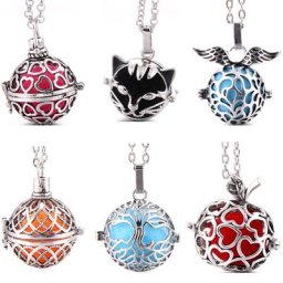Collier d'aromathérapie couleur argent pour visage de chat collier d'harmonie à la mode diffuseur