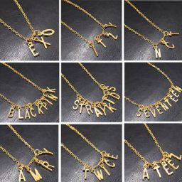 Collier lettre Kpop pour enfants errants bijoux punk 2 style document groupe coréen ATEEZ NCT