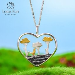 Anni Fun-Pendentif en Argent Sterling 925 group Fait à la Main Bijoux Fins Créatifs Naturels