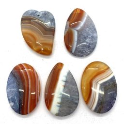 Pendentif géométrique en forme de goutte d'eau pour hommes et femmes 5 pièces en pierre de Quartz