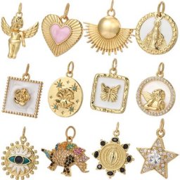 Breloques en Forme de Cœur d'Ange pour Bijoux Boucles d'Oreilles Collier Bracelet Document en