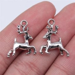WYSIWYG 10 pièces 20x17mm en cours d'exécution cerf breloque pendentifs pour la fabrication de
