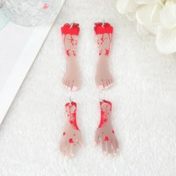 Breloques d'halloween effrayantes 10 pièces/lot bijoux en acrylique pour la fabrication de