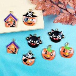 JeQue – breloques en alliage 10 pièces pendentif de la maison hantée du petit diable d'halloween