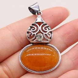 Pierre naturelle en forme de PmotGourd quartz rose cristal d'opale pour bijoux collier vintage
