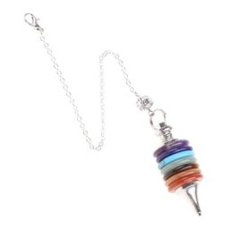 Pendule de Divination multifonctionnel en cristal 7 pendentifs de guérison pour la Divination