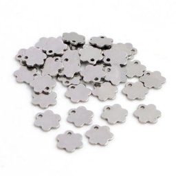 Breloques en acier inoxydable 316 à Six feuilles d'herbe pour collier breloques de 8mm ne se