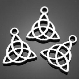 20 pièces Triquetra amulette breloques pour la fabrication de bijoux 2 couleurs Triquetra symbole