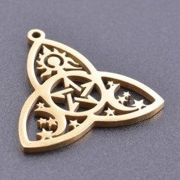 Wicca mixte soleil lune étoile pendentifs breloque en acier inoxydable pour la fabrication de bijoux