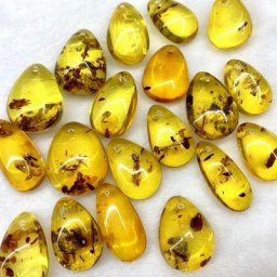 Pendentif en ambre naturel en forme de goutte collier de bijoux en pierres précieuses naturelles