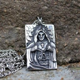 Pendentif tête de mort en acier inoxydable pour hommes Modules de croix Satan Pendentif tête de