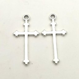 Pendentif croix religieuse pendentif chrétien de Jésus boucles d'oreilles faites à la main