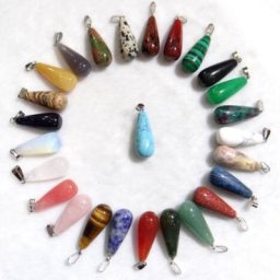 Pendentif en pierre naturelle cristal de Quartz aventurine Turquoises opale goutte d'eau pour