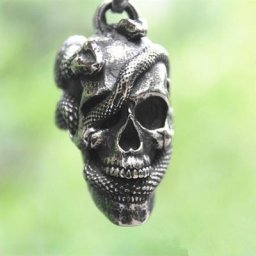 Pendentif tête de mort en acier inoxydable pour hommes et femmes style gothique modules de salle