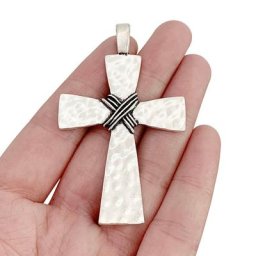 Breloques antiques argentées en forme de CRUCIFIX croix croisée accessoires pour la fabrication