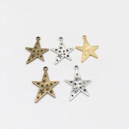 Breloques à la mode pendentif étoile 3 couleurs pour boucle d'oreille Bracelets collier