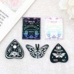 Breloques de modèle de planche Ouija acrylique papillon mite pendentif magique résultats de