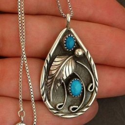 Collier Vintage en Pierre Verte pour Femme Pendentif en Forme de Goutte d'Eau Style Bohème