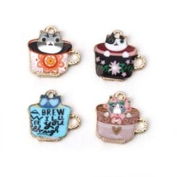 DoreenBeads – breloques en alliage à base de Zinc 10 pièces couleur or pendentifs multicolores en