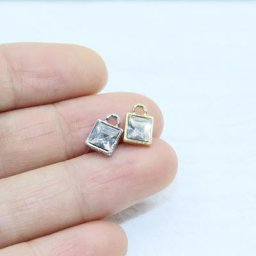 Eruifa – collier Rectangle en alliage de Zinc pièce de monnaie en strass de 8mm Bracelet de boucle