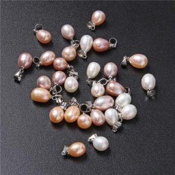 Breloques ovales en forme de goutte d'eau pour collier 10 pièces 8x9mm accessoires de bricolage