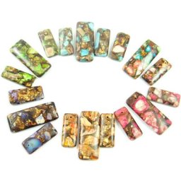 Pendentif en Pierre Naturelle Opale Quartz Turquoises Impédance Marine Executive pour la