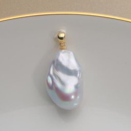Jane – pendentif en perle d'eau douce naturelle fait à la main style Baroque irrégulier en