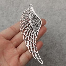 Breloques en argent antique pour bijoux à bricoler soi-même grand ange oiseau ailes d'aigle