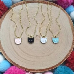 Diamond Rose Kitten Cat Necklace Children's Jewelry Girl Jewelry Charm Necklace Gift