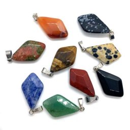 Pendentif en pierre naturelle 15x28mm pour fabrication de bijoux collier à faire soi-même vente