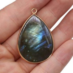 Pendentif en Pierre Naturelle en Forme de Goutte d'Eau pour Collier Bijou de Bonne Qualité Taille
