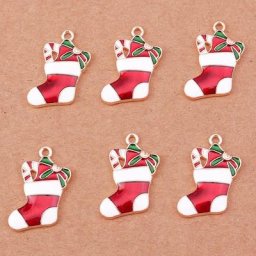 Pendentif de noël mignon 10 pièces boucles d'oreilles accessoires de bijoux collier Bracelet