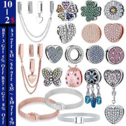 JOréinitialisation-Bracelet de sécurité en argent regardé 925 équation de papillon perle de charme