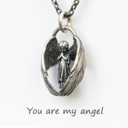 Collier pendentif ange de prière pour hommes et femmes personnalité rétro tendance Hip Hop Punk