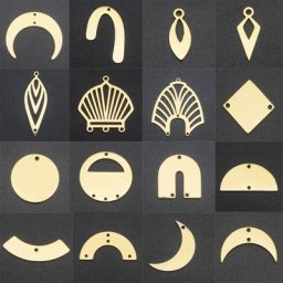 Boucles d'oreilles géométriques en acier inoxydable 316 lot de 5 pièces or DIY résultats de