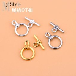 Boucle de connexion en argent Sterling S925 nœud ot collier Bracelet boucle bijoux tissés à la