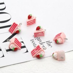 Breloques en résine Harvey Cake nourriture de simulation boucle d'oreille bracelet bijoux à
