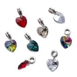 Perle européenne en alliage de verre galvanisé 50 pièces couleur mixte grand trou pendentif en