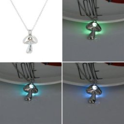 Collier à breloques en forme de champignon pour femmes et adolescentes bijoux ras du cou mignon et